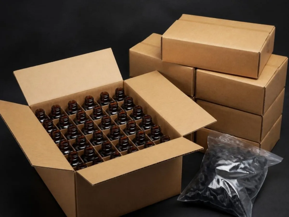 Amber Glass Bottles — bulk packaging