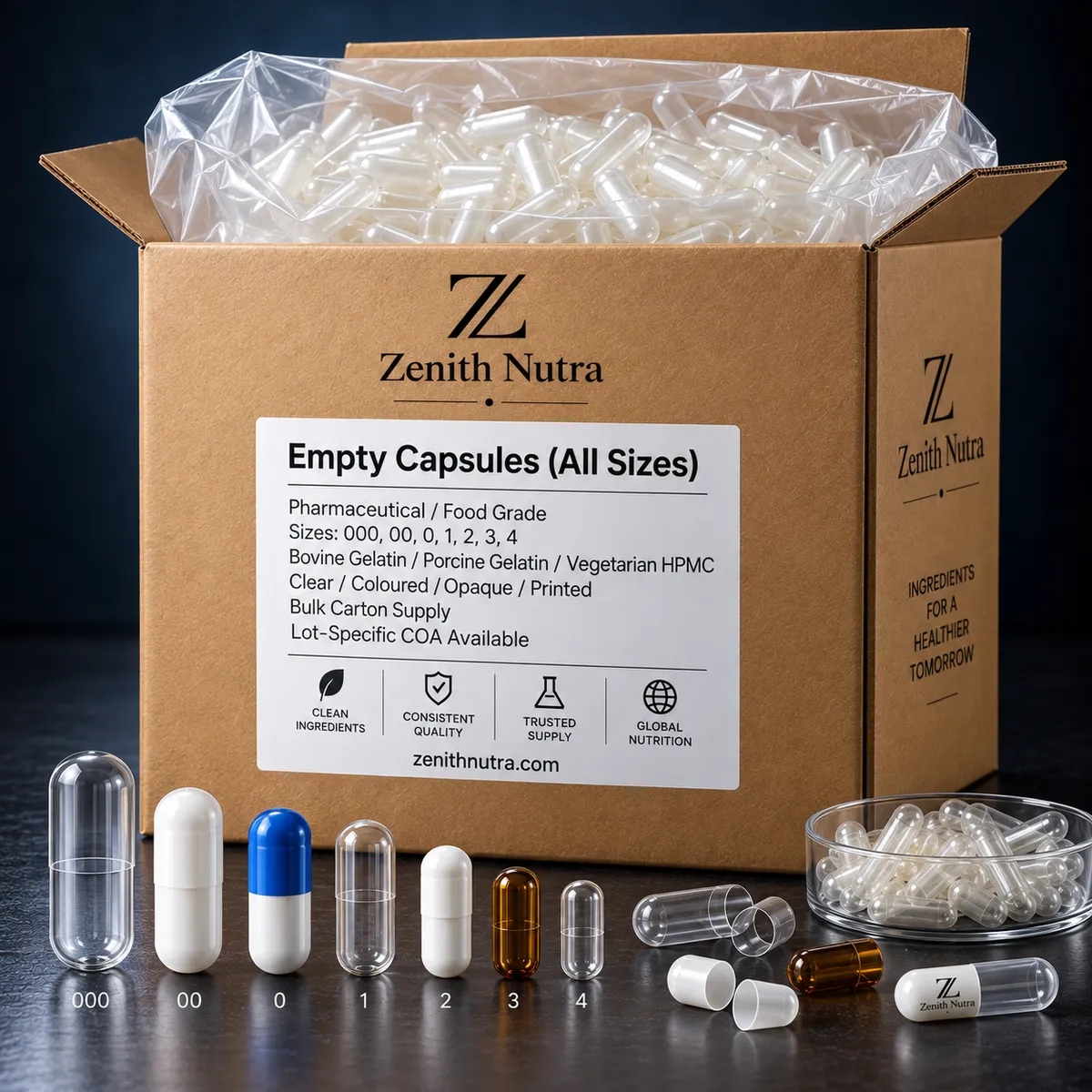 Empty Capsules (All Sizes) sample sachet