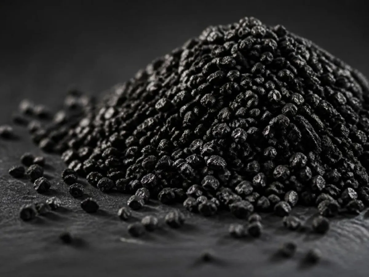 Granular Activated Carbon (Coconut Shell) — close-up texture