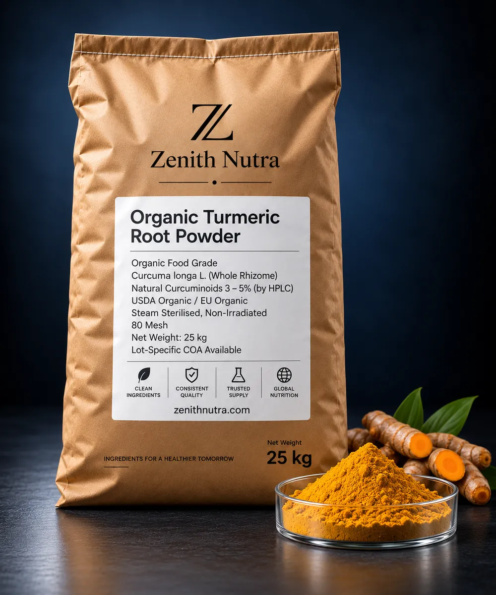 Organic Turmeric Root Powder — bulk packaging