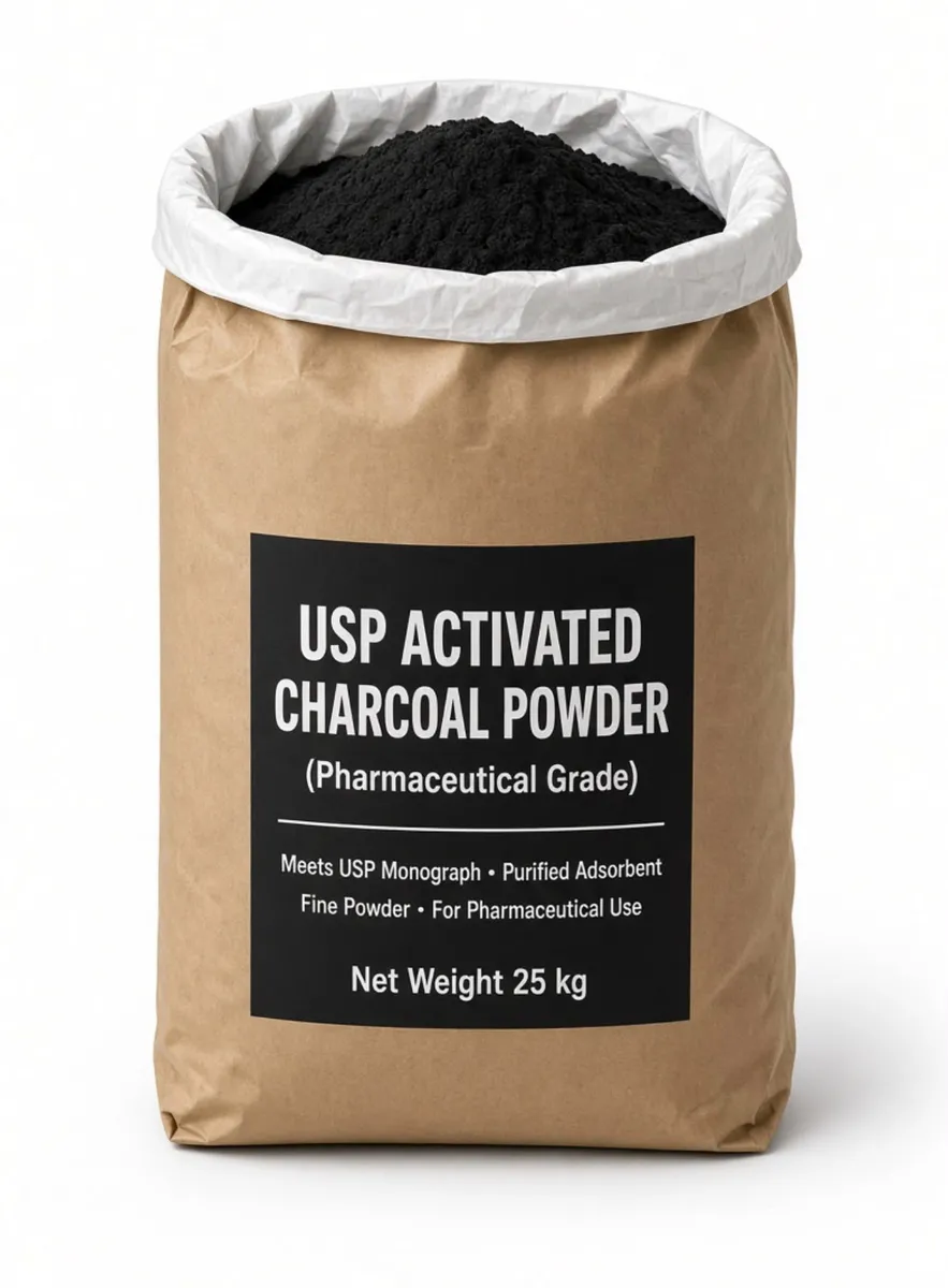 USP Activated Charcoal Powder (Pharmaceutical Grade) sample sachet